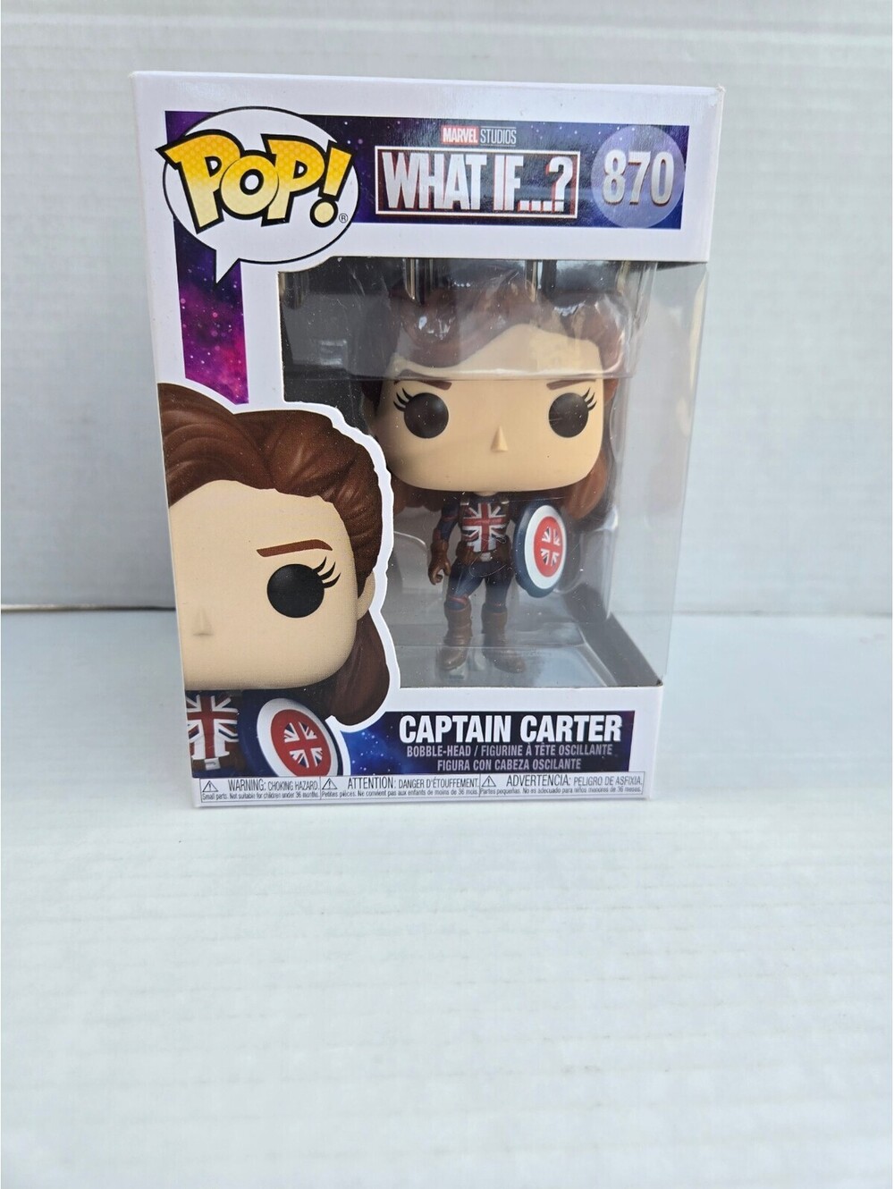 Funko Pop! Marvel What If...? Captain Carter Collectible Figure #870 - Very Good